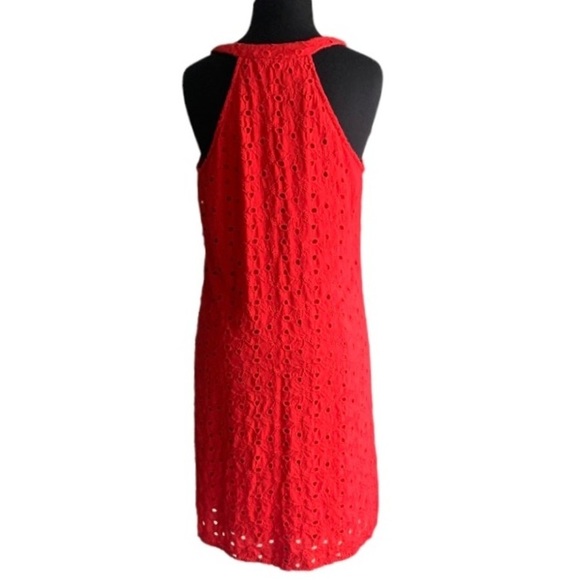 Stitch Fix Market & Spruce Brea Red Eyelet Dress Size Small - Picture 5 of 10